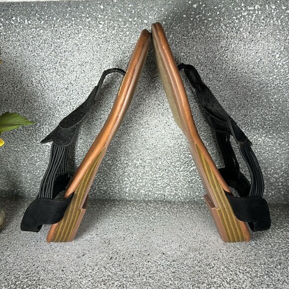 Sugar Black Boho Hippie Thong Sandals Shoes Size 8.5 - Picture 4 of 6